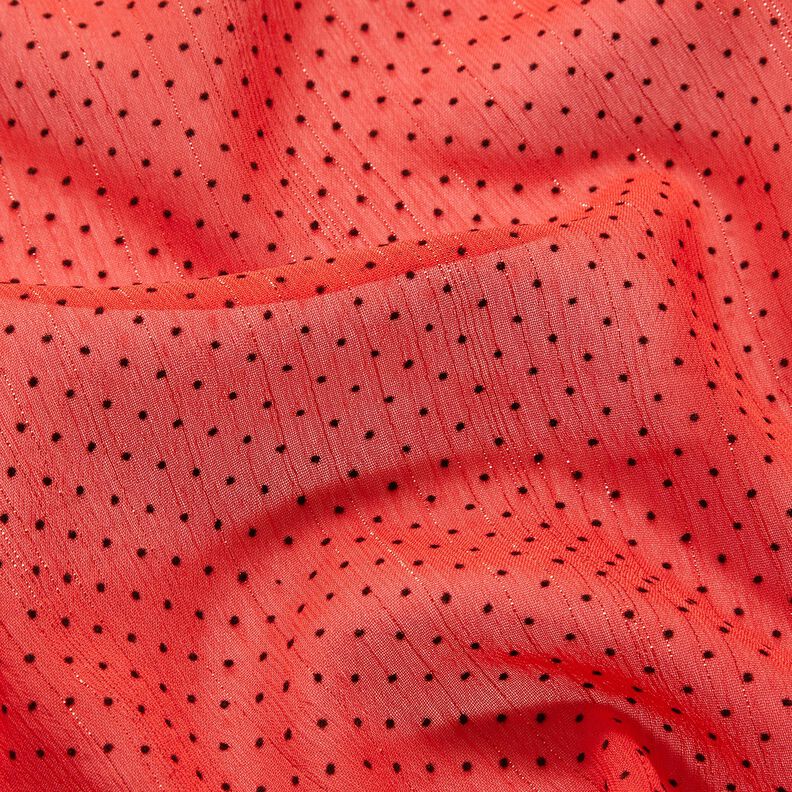 chiffong glitterränder och prickar – rött, image number 2