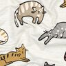 Bomullsjersey katter | Poppy Fabrics – natur/brun,  thumbnail number 2