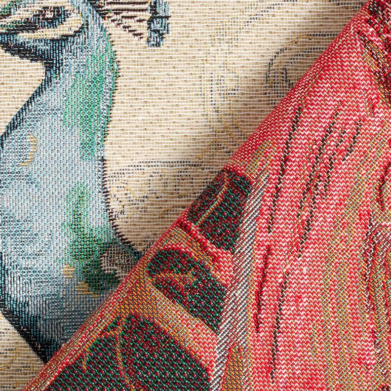 dekorationspanel Gobel&auml;ng p&aring;f&aring;gel &ndash; ljusbeige/bl&aring;,  image number 4