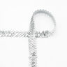 Elastisk paljettkant [20 mm] – silver,  thumbnail number 1