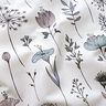 Dekorationstyg Halvpanama Tecknade blommor – yllevit/svart,  thumbnail number 2