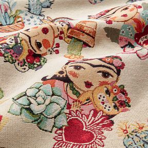 Dekorationstyg Gobel&auml;ng kvinnliga konstn&auml;rer &ndash; ljusbeige/r&ouml;d, 