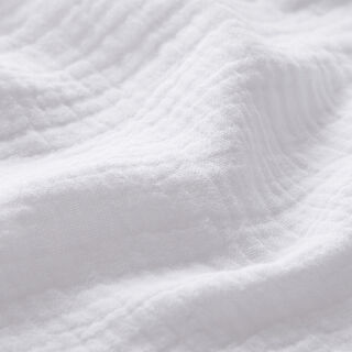 Muslin/Dubbel-krinkelväv – vit, 