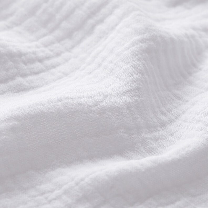 Muslin/Dubbel-krinkelväv – vit, image number 3