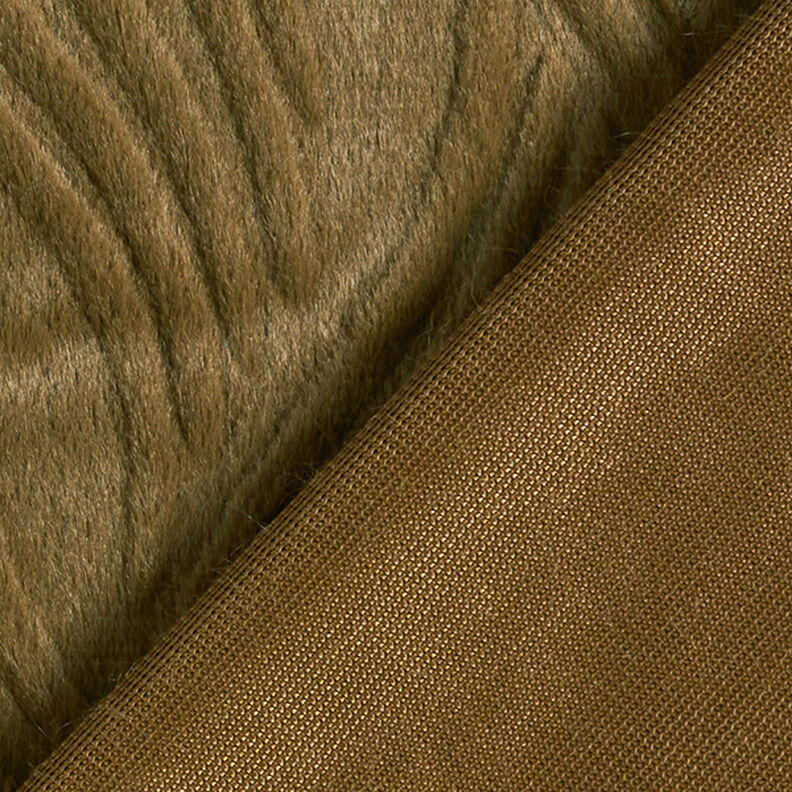 Fuskpäls Vågiga linjer – khaki,  image number 4