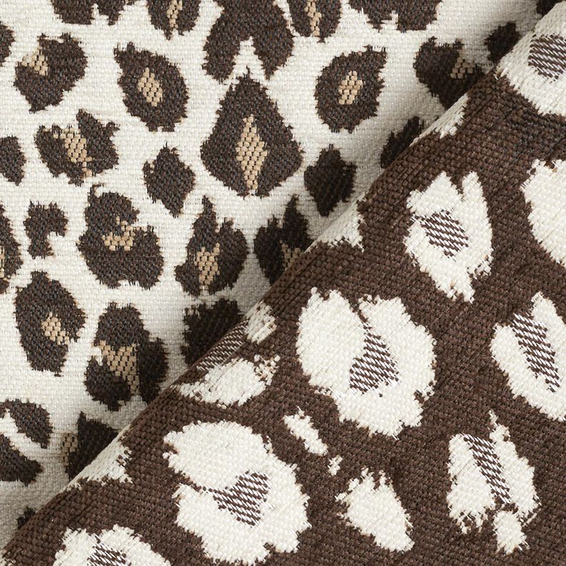 Stoppningstyg Jacquard Leopardmönster – kräm/anemon, image number 4
