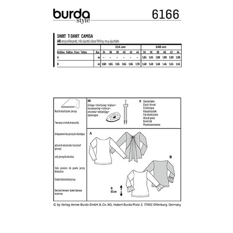 T-shirt, Burda 6166 | 34-44,  image number 8