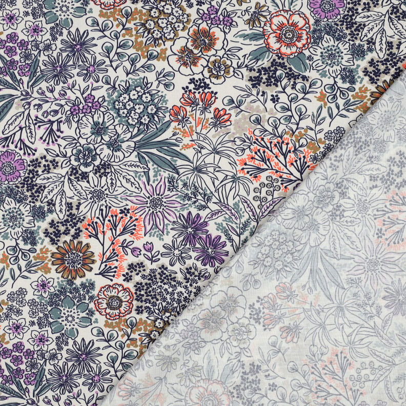 Bomullspoplin Vilda blommor | Poppy Fabrics – vit, image number 4