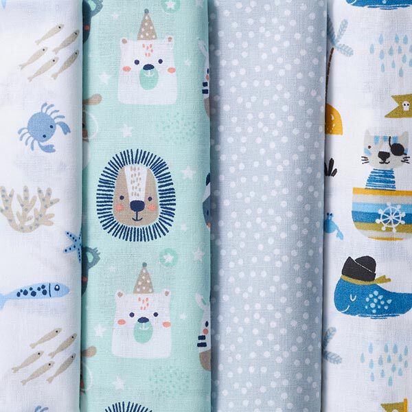 Tygpaket Poplin baby – blå, image number 1
