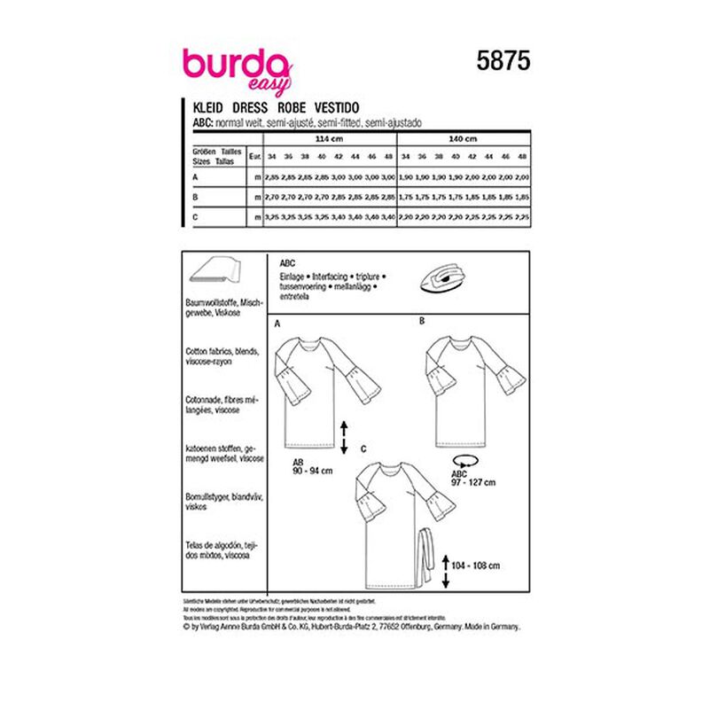 Klänning | Burda 5875 | 34-48, image number 12