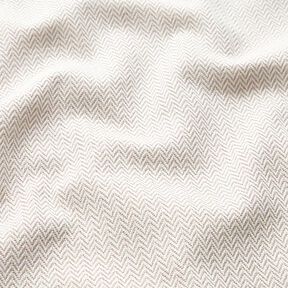 Dekorationstyg Jacquard diskret chevron – mörkbeige, 