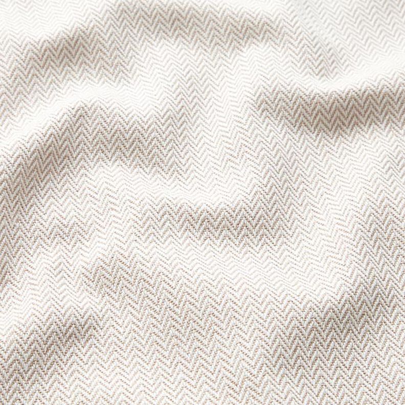 Dekorationstyg Jacquard diskret chevron – mörkbeige,  image number 2