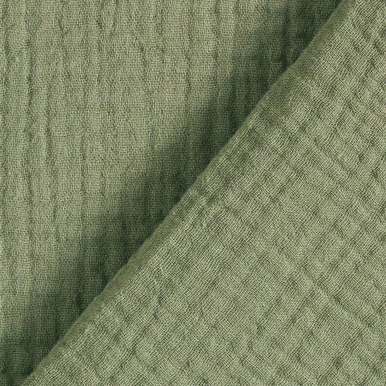 GOTS Muslin/Dubbel-krinkelväv | Tula – oliv,  image number 4