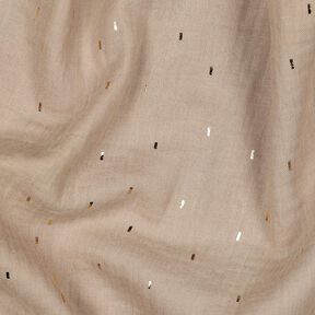 Muslin/Dubbel-krinkelväv Rektangel Folietryck | Poppy Fabrics – anemon/guldmetallic, 