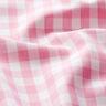 Bomullstyg Vichy rutig 1 cm – rosa/vit,  thumbnail number 2