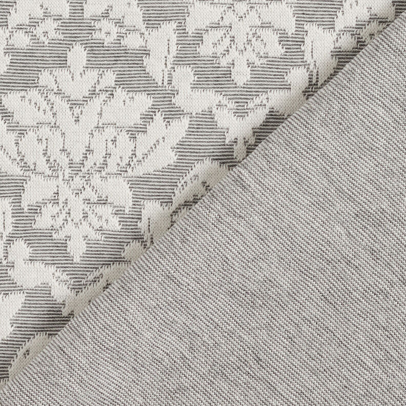 Jacquardjersey ornament – ljusgrått/vit,  image number 5