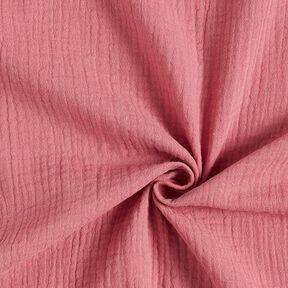 GOTS Muslin/Dubbel-krinkelväv | Tula – gammalt rosa, 