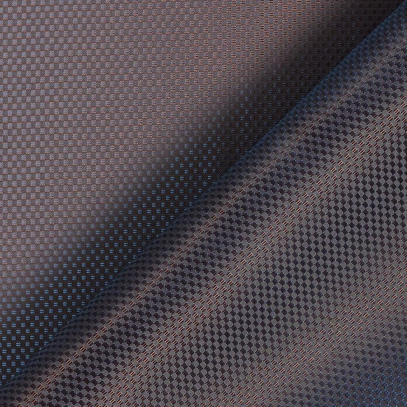 Fodertyg Jacquard små lådor iriserande – brun/blå,  image number 3