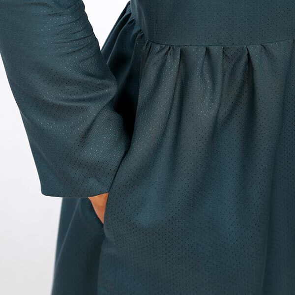 FRAU MARY - klänning med V-ringning och veckad kjol, Studio Schnittreif  | XS -  XXL,  image number 8