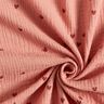 Muslin/Dubbel-krinkelväv spridda hjärtan – mörk gammelrosa/burgunder,  thumbnail number 3