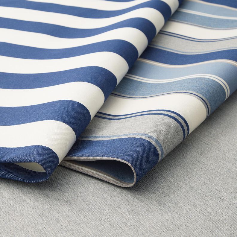 Outdoortyg Canvas Blandade ränder – indigo/elfenbensvit,  image number 5