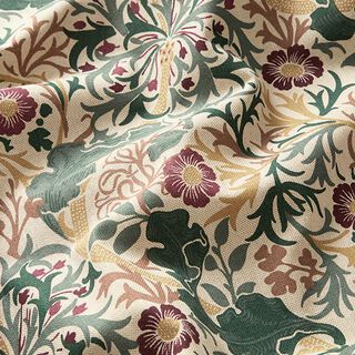 Dekorationstyg Halvpanama Utsmyckade blommor – natur, 