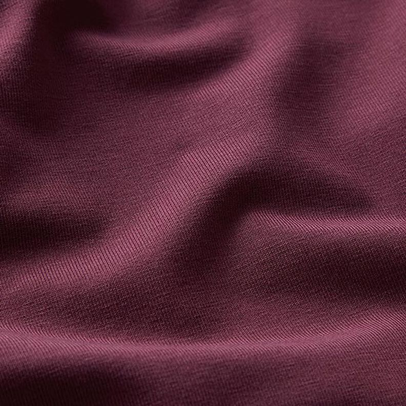 GOTS Bomullsjersey | Tula – aubergine,  image number 2