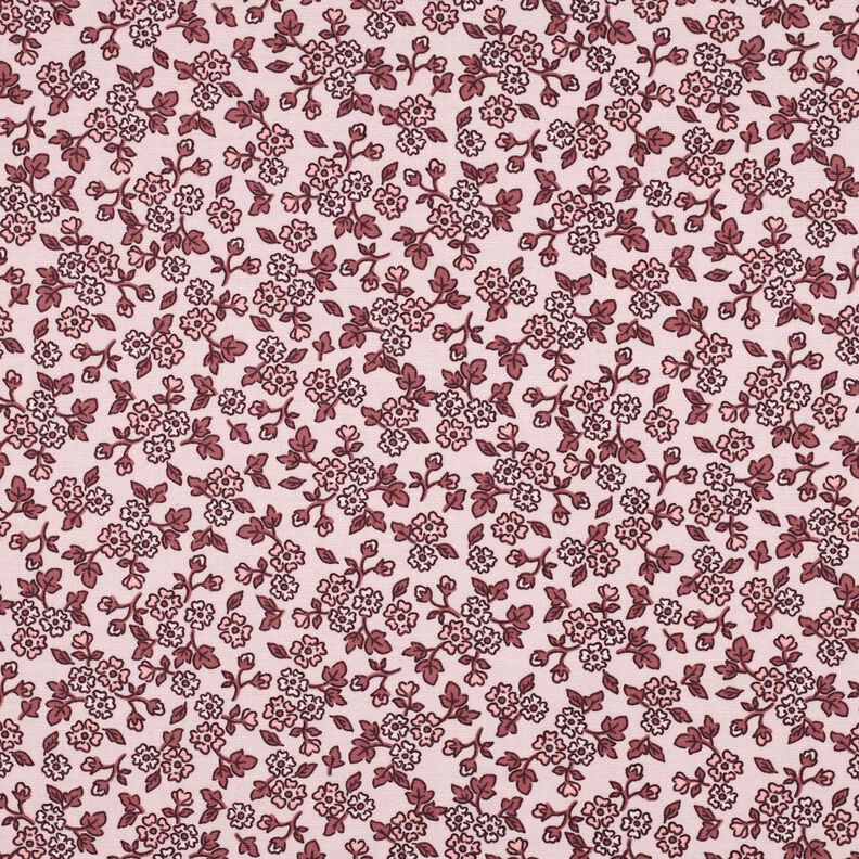 Bomullsflanell småblommor | Poppy Fabrics – rose/bleklila,  image number 1