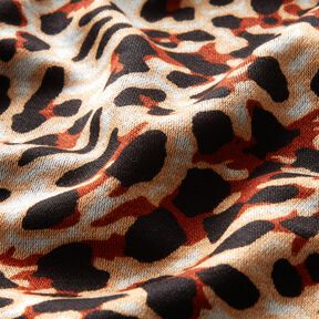 Viskosjersey Litet leopardmönster – terracotta/apricot, 