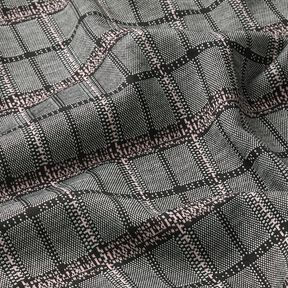 Stickad jacquard rutig – svart/vit, 