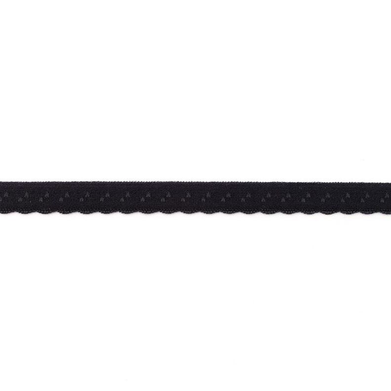 Elastistiskt infattningsband Spets [12 mm] – svart,  image number 1