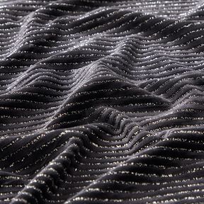 Plyschtyg glitterränder – svart/silvermetallic, 