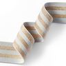 Randigt gummiband [40 mm] – ljusgrått/guld,  thumbnail number 2