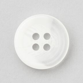 Rund knapp med 4 hål [Ø 15 mm] – vit, 