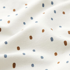 Bomullsjersey penseldroppar – yllevit, 