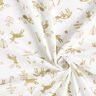 Bomullstyg Kretong renar och stjärnor – elfenbensvit/guld,  thumbnail number 3