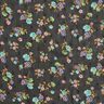 Crêpe Chiffong blommor och gulddroppar – svart/guldmetallic,  thumbnail number 1