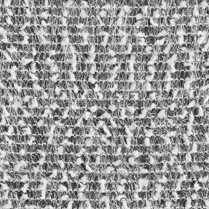 Stickat tyg effektgarn – svart/vit, image number 1