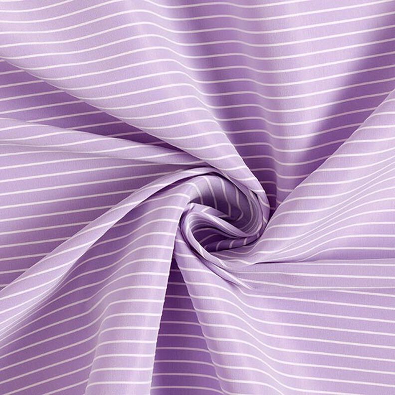 Stretchtyg med tvärränder, elastiskt på längden – pastellviolett, image number 3