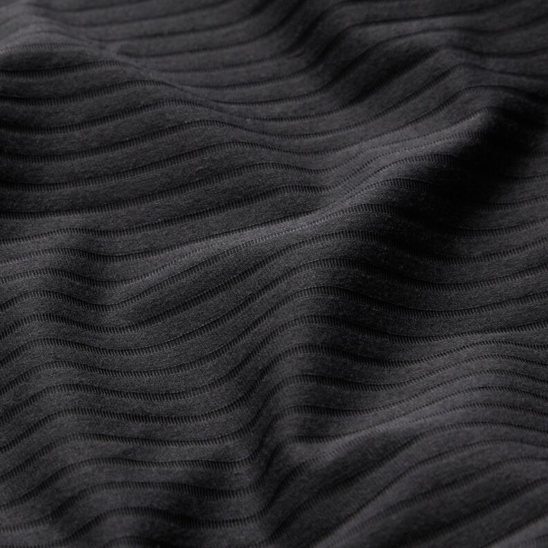 Ribbad jersey Enfärgat – svart,  image number 3