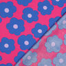 Bomullspoplin Big Flower | Nerida Hansen – intensiv rosa/jeansblå,  thumbnail number 4
