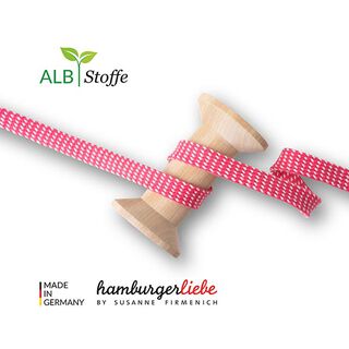 Ekologisk flätad snodd Twist Me Dots [ 15 mm ] | Albstoffe – pink, 