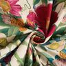 Dekorationstyg Halvpanama Magnifika blommor – natur/purpur,  thumbnail number 3
