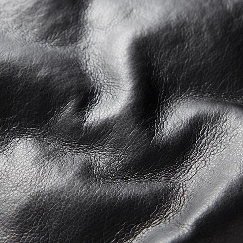 Läderimitation med fuskpäls på baksidan enfärgad – svart/marinblått,  image number 5
