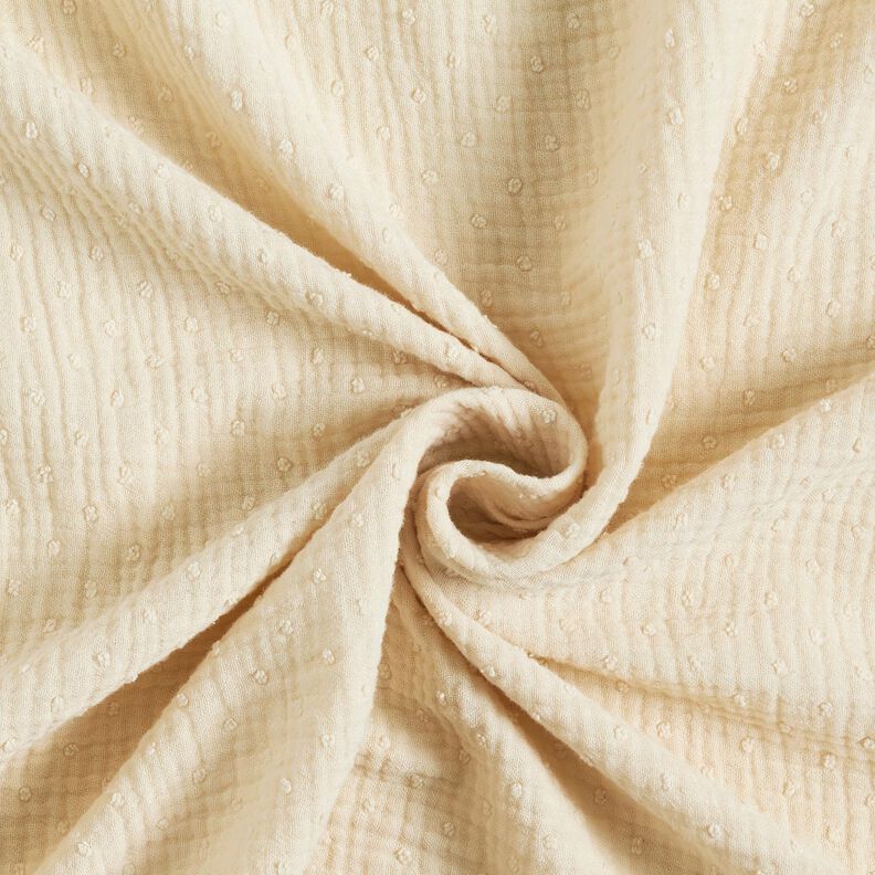 Muslin/Dubbel-krinkelväv dobby – natur,  image number 3