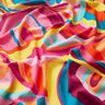 Viskos-bomull voile abstrakta öglor – pastellviolett/aquablått,  thumbnail number 2