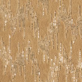 Kapptyg stickat paljettränder – beige, 