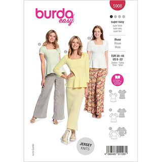 Blus  | Burda 5908 | 34-48, 