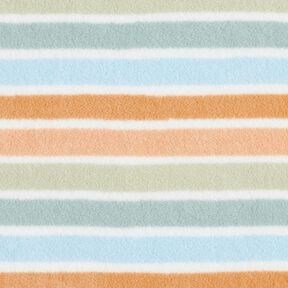 Antipilling Fleece färgglada ränder – vit/grön, 