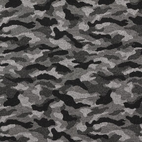 Stickad jacquard camouflage metallic – svart/silvermetallic, 
